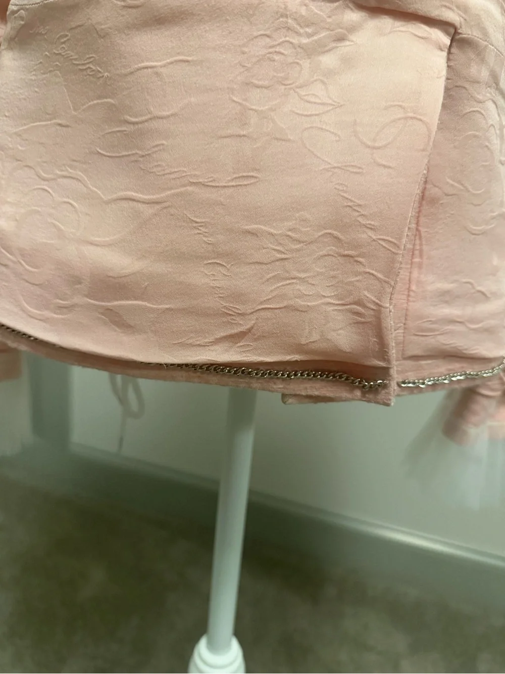 Chanel 17C Coco Cuba Pink Tweed Silk Blazer Pleated Tulle Cuff *Collectors Item*